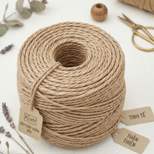 Dây giấy xoắn đôi Kraft tự nhiên Natural Kraft