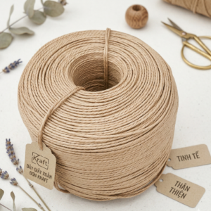 dây giấy xoắn đơn 1 sọi màu Kraft tự nhiên